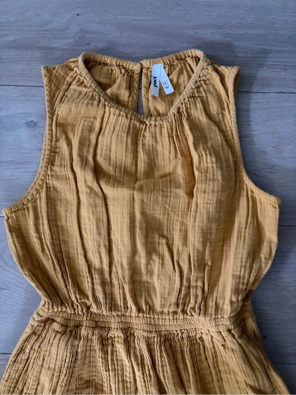 Pact 100% organic cotton Coastal Double Gauze Cutout Midi beach summer Medium - Picture 3 of 10